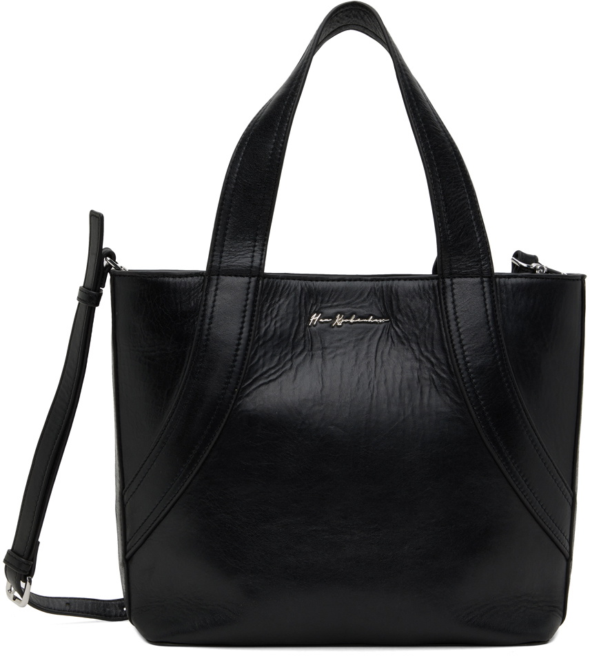 【関税込み】Han Kjobenhavn トート バッグ Han Kjobenhavn Black Crinkle Leather Small Tote Han Kjobenhavn
