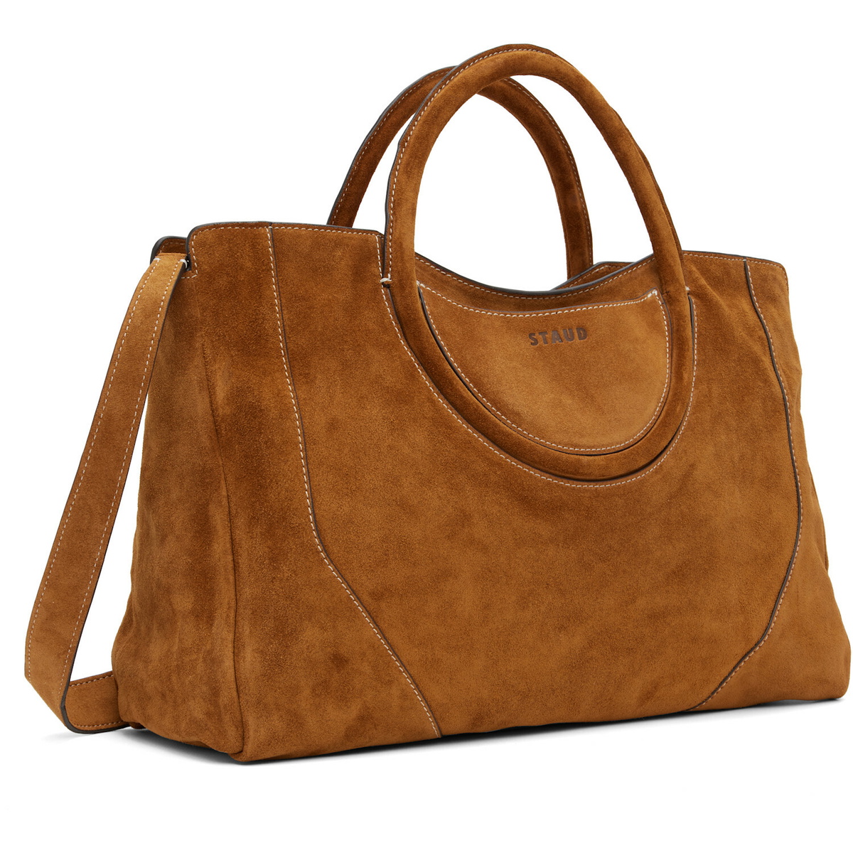 Staud Tan Maude Satchel Tote