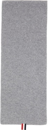 Thom Browne Gray 4-Bar Scarf