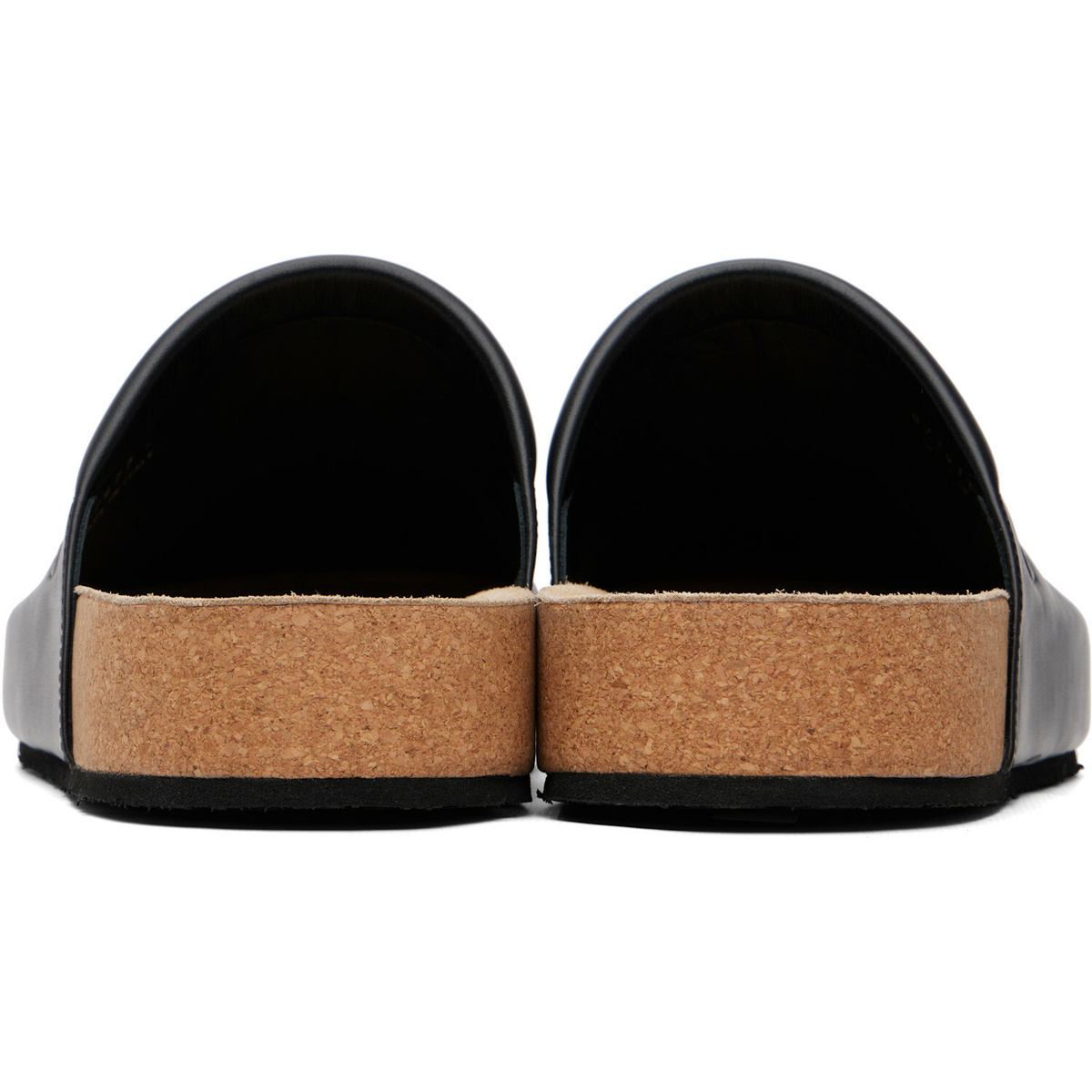 Balenciaga Black Scholl Edition Leather Mule Flats