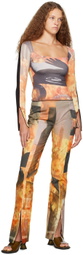 ELLISS Orange Sunflower Long Sleeve T-Shirt