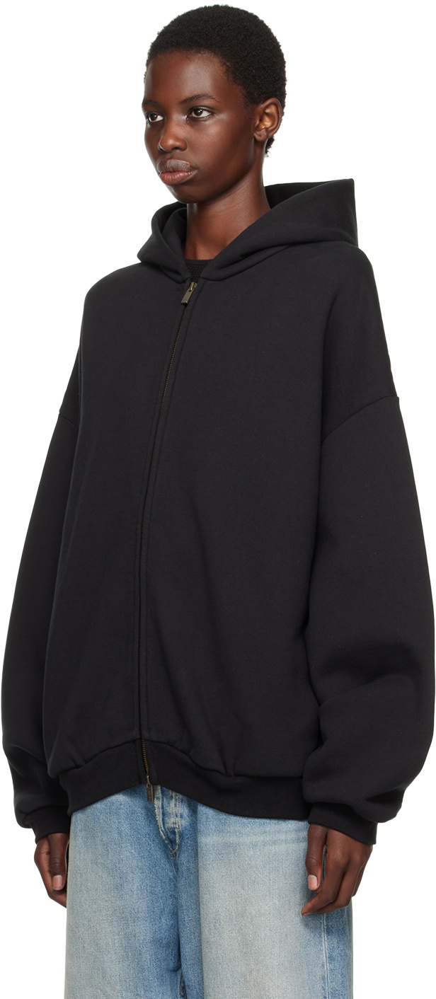 Fear of God ESSENTIALS Black Full-Zip Hoodie Fear Of God Essentials