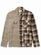 Greg Lauren - Checked Wool-Blend Shirt - Brown