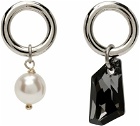 Justine Clenquet SSENSE Exclusive Silver Laura Earrings