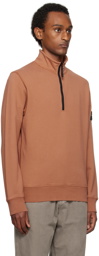 Stone Island Brown Half-Zip Sweater