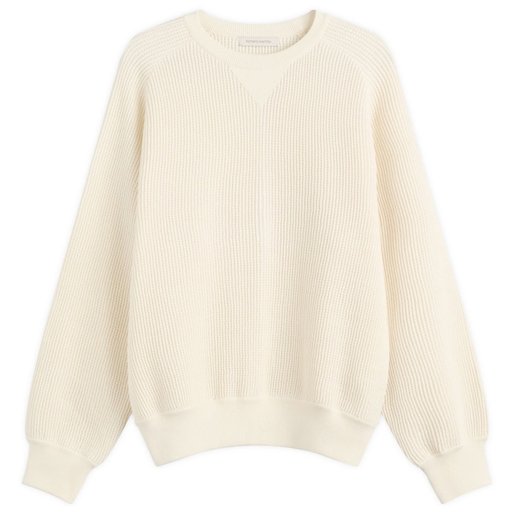 Photo: Nothing Written Women's Waffle Knit Pullover in Ivory