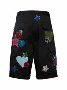 TOM FORD - Embroidered Gabardine Cargo Shorts