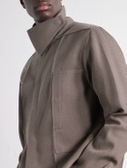 Rick Owens - Virgin Wool Drill Overshirt - Gray