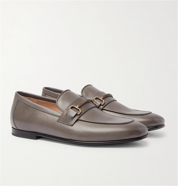 Photo: DUNHILL - Chiltern Leather Loafers - Gray