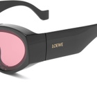 Loewe Eyewear Women's Paula's Ibiza Cat Eye Sunglasses in Black/Rose 
