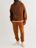 FEAR OF GOD ESSENTIALS - Straight-Leg Logo-Print Cotton-Blend Jersey Sweatpants - Brown