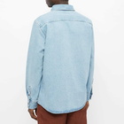 A.P.C. Men's Valerian Denim Overshirt in Bleached Out