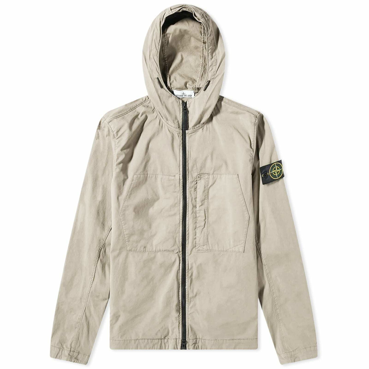 Stone Island Men's Supima Cotton Twill Stretch Hooded Jacket in