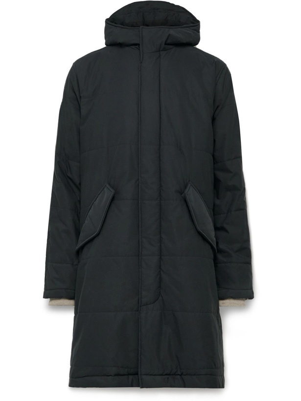 Photo: Oliver Spencer - Torridon Quilted Padded Shell Hooded Parka - Blue