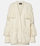 Moncler Grenoble Fringed wool-blend cardigan