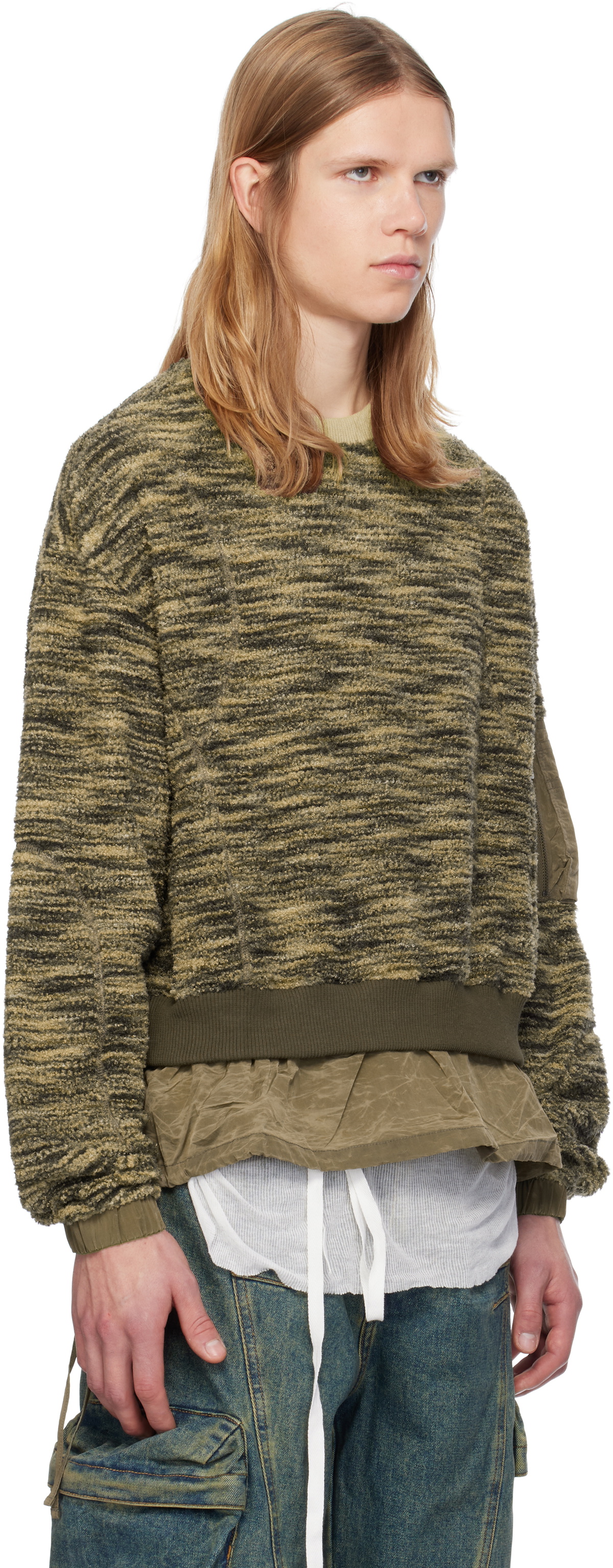 Andersson Bell Khaki Layered Fleece Sweatshirt