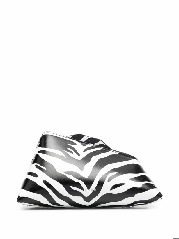 Photo: THE ATTICO - 8.30 Pm Zebra Pattern Leather Clutch Bag