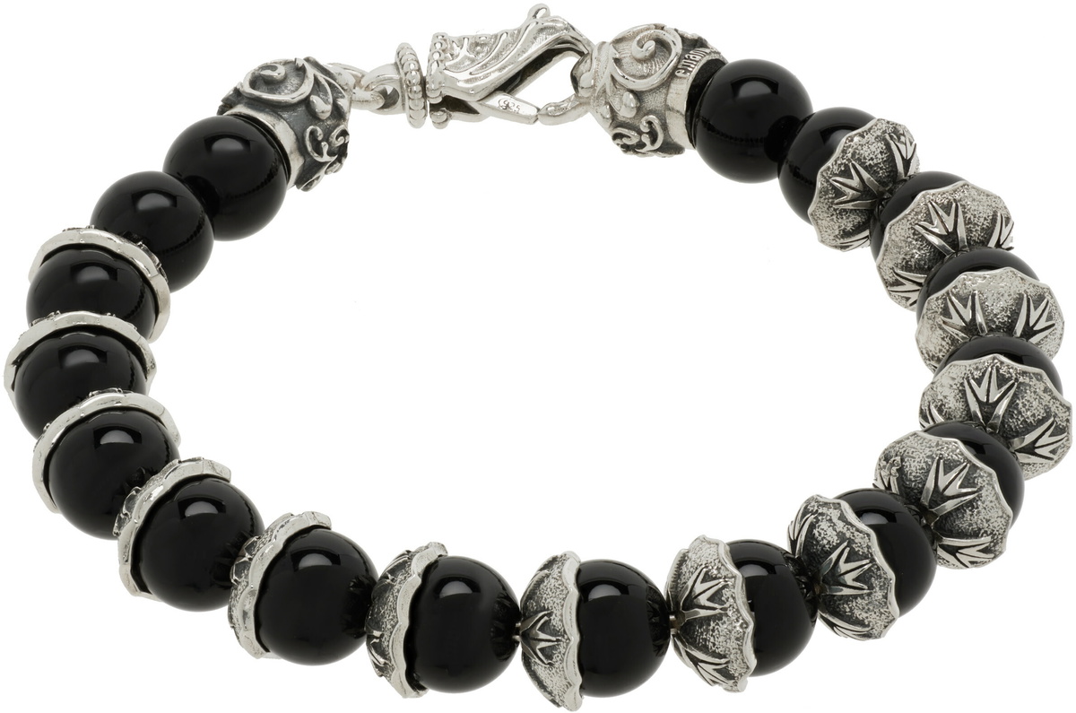 Emanuele Bicocchi Beaded Logo Bracelet