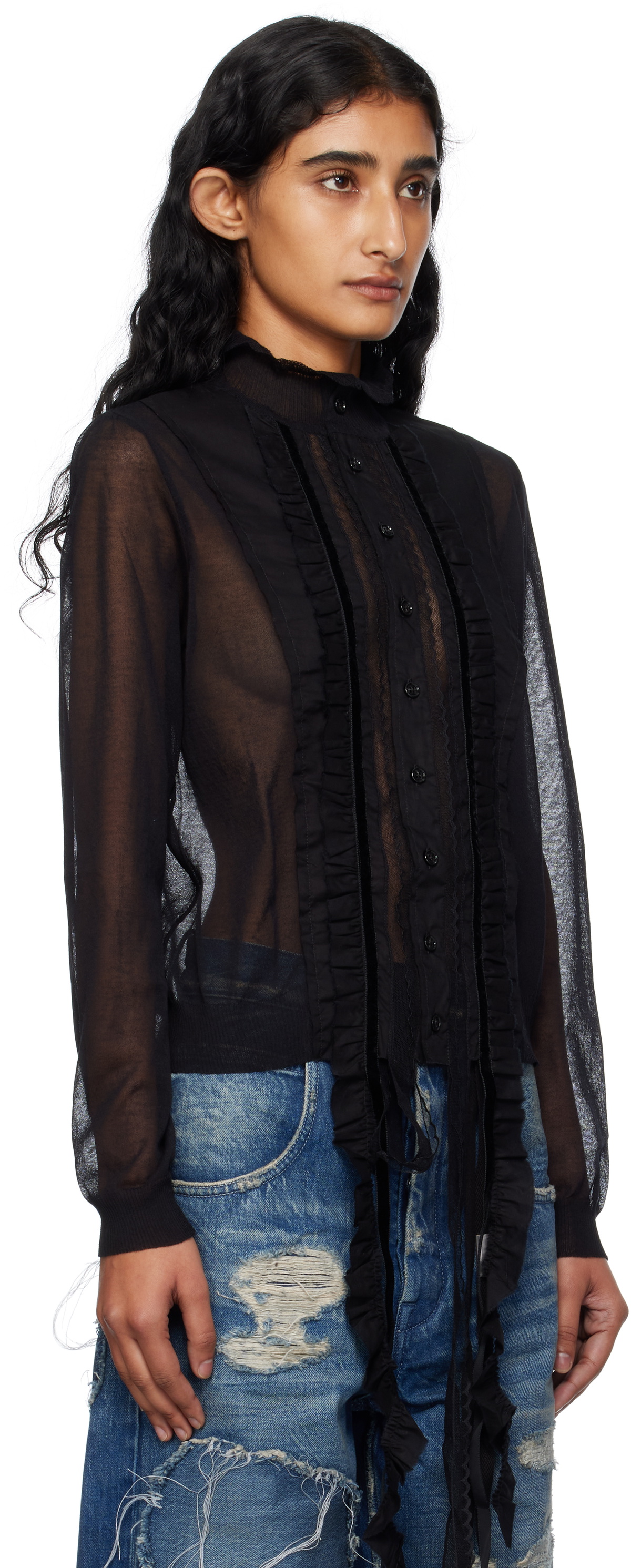Ann Demeulemeester Black Monya Blouse