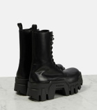 Balenciaga Bulldozer lace-up leather ankle boots