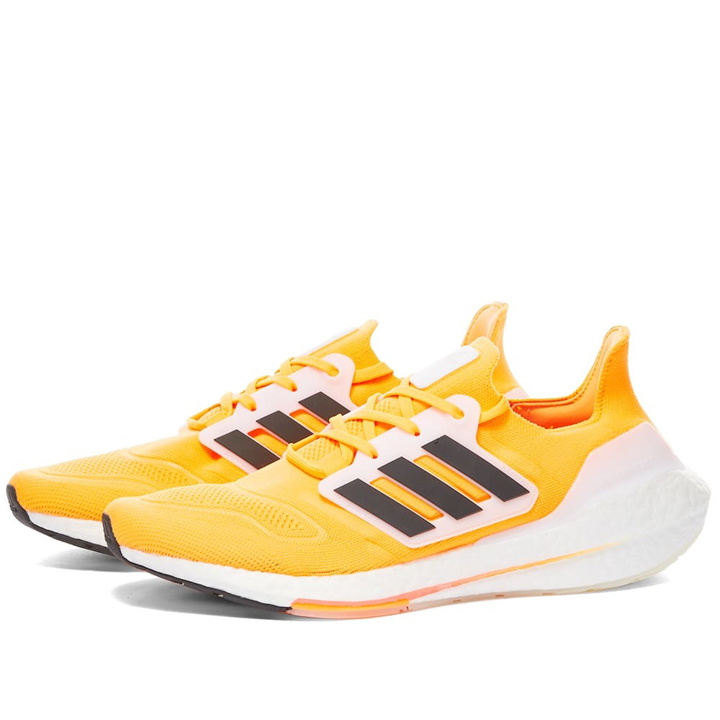 Photo: Adidas Men's Ultraboost 22 Sneakers in Orange/Black/White