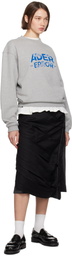 ADER error Gray Graphic Crewneck Sweatshirt
