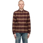 John Elliott Burgundy Check Sly Shirt