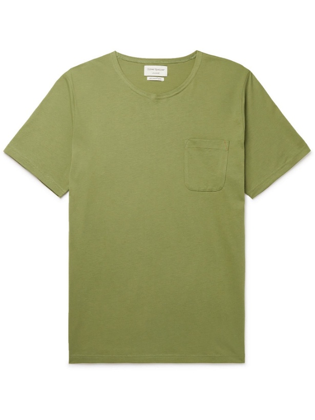 Photo: OLIVER SPENCER LOUNGEWEAR - York Supima Cotton-Jersey T-Shirt - Green