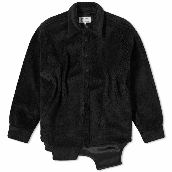 Photo: Maison Margiela Men's Fleece Overshirt in Black