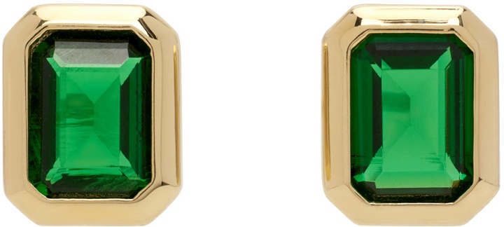 Photo: Numbering Gold & Green #3145 Earrings