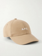 A.P.C. - Charlie Logo-Embroidered Cotton-Canvas Baseball Cap - Neutrals