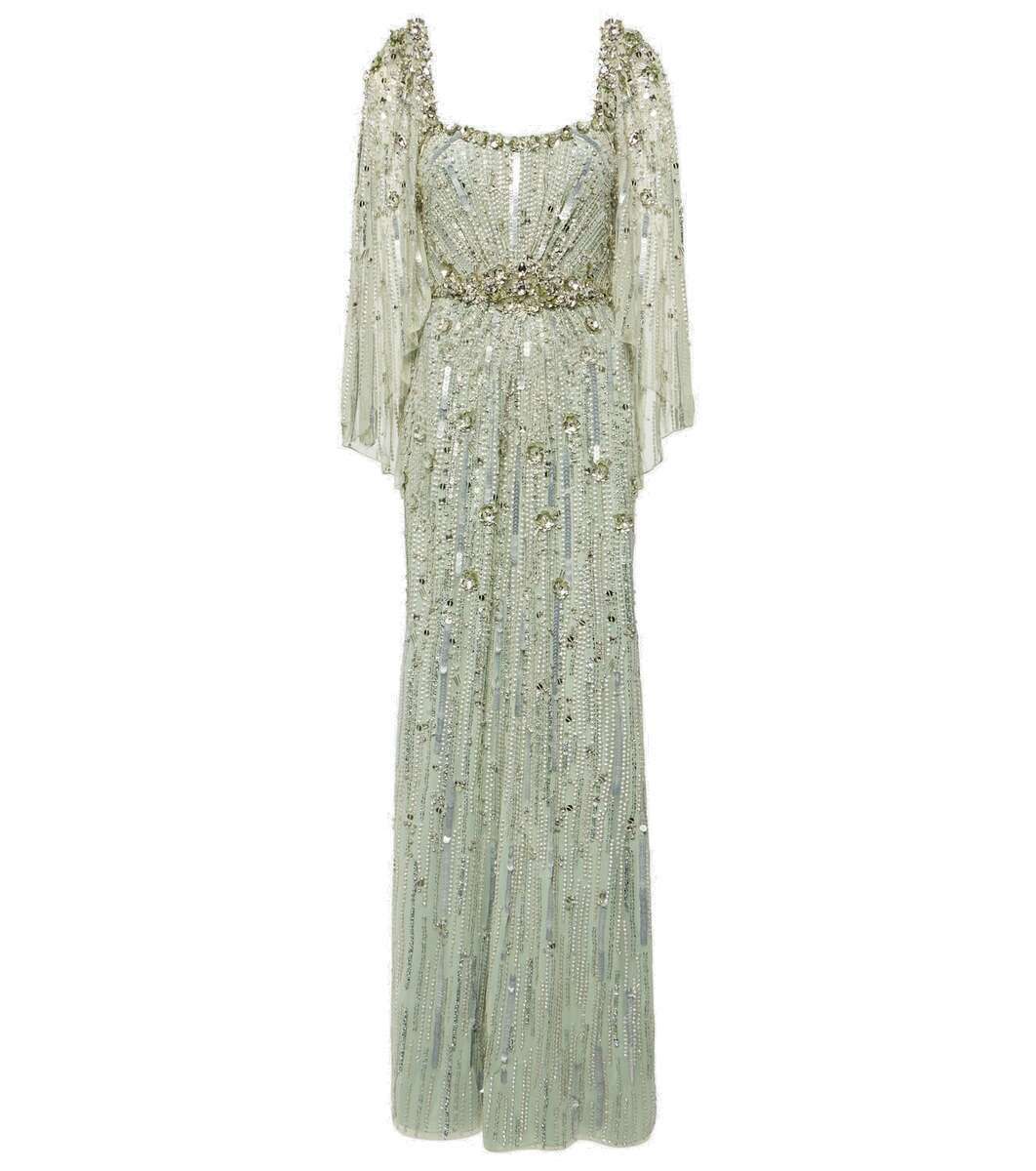 Jenny Packham Lyla caped embellished gown Jenny Packham