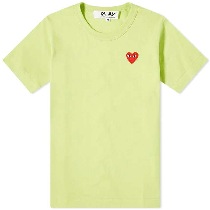 Photo: Comme des Garçons Play Men's Red Heart T-Shirt in Green