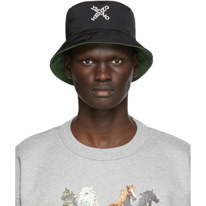 Photo: Kenzo Reversible Black Little X Bucket Hat