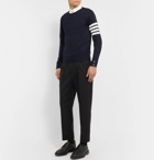 Thom Browne - Striped Merino Wool Sweater - Men - Navy
