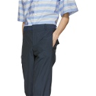 Prada Navy Fil-a-Fil Tech Trousers