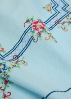 Free People Garden Wall Embroidered Cotton top Light Blue