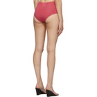 Calle Del Mar Red Knit High-Rise Briefs