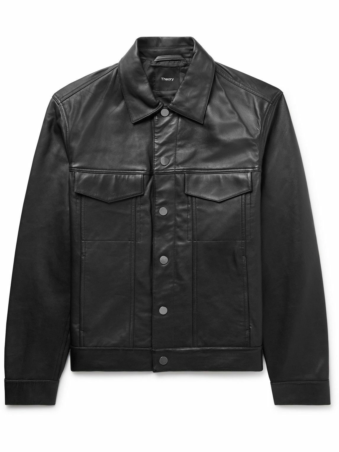Theory - River Leather Jacket - Black Theory