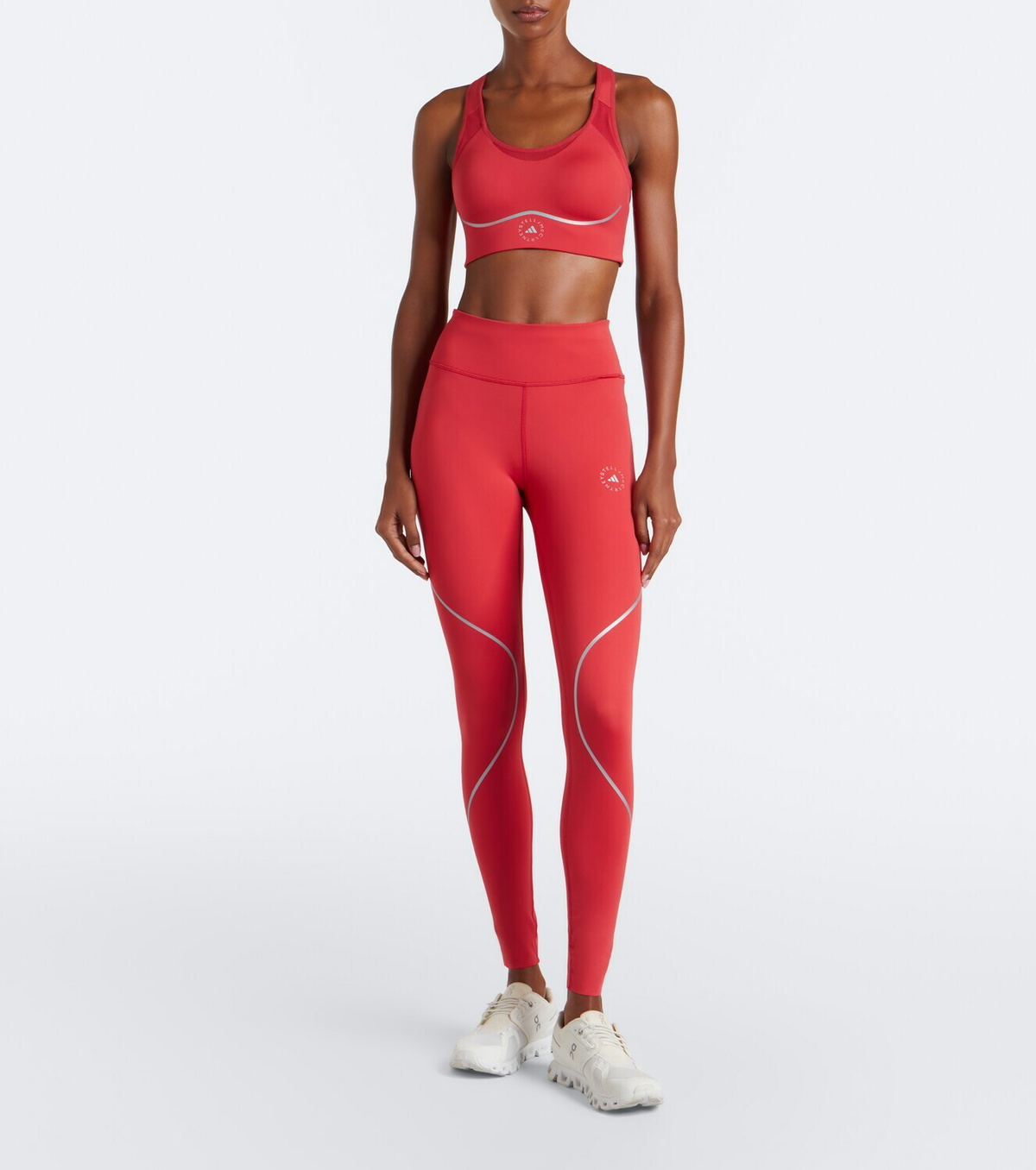 Adidas by Stella McCartney Logo padded jersey sports bra