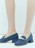 Miu Miu Crystal Embellished Denim Pumps