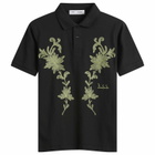 TOGA ARCHIVES Women's TOGA Embroidery Polo Shirt in Black