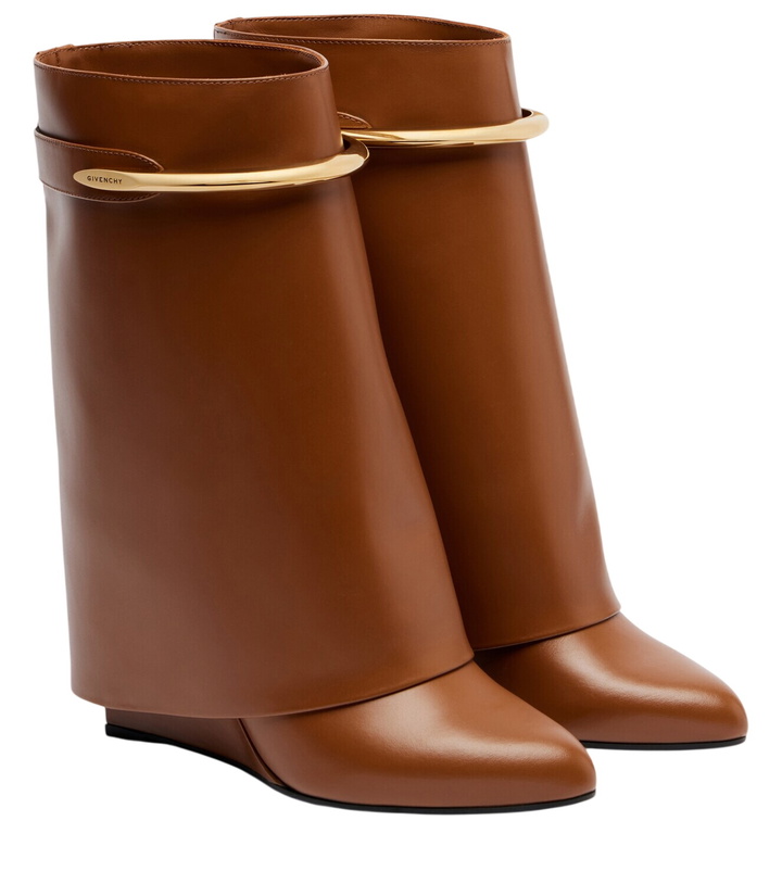 Photo: Givenchy Shark 95 leather mid-calf boots