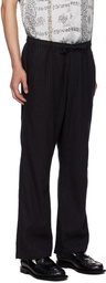 NEEDLES Black Pinstripe Trousers