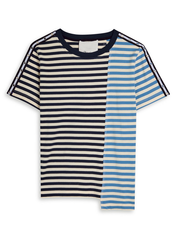 Photo: 3.1 Phillip Lim Patchwork Striped Cotton T-shirt Stripe