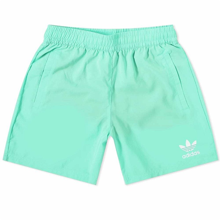 Photo: Adidas Men's Essentials Swim Shorts in Hi-Res Green