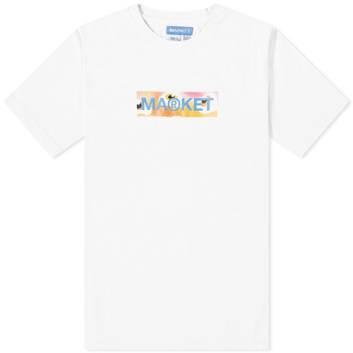 Photo: MARKET Men's Bar Logo T-Shirt in White