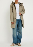 Rains Nome Quilted Rubberised Parka Coat Sage