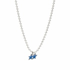 TwoJeys Melted Stars Ball Necklace in Blue 