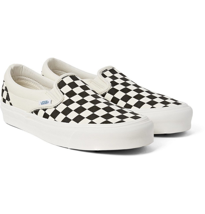 Photo: Vans - OG Classic LX Checkerboard Canvas Slip-On Sneakers - Men - Black